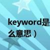 keyword是什么意思英语（Key words是什么意思）