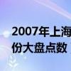2007年上海股市指数最高（07年沪市每个月份大盘点数）